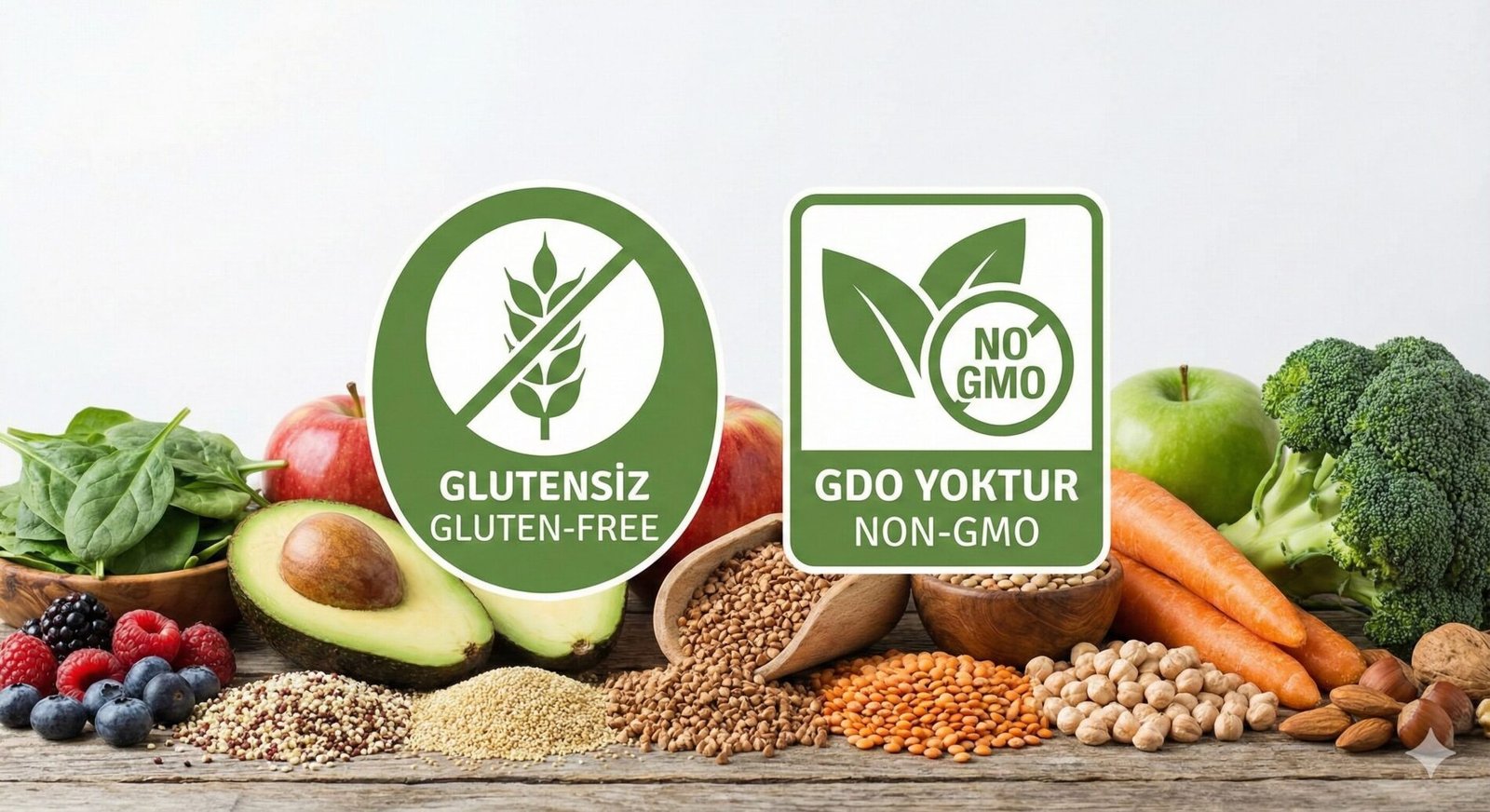 Gluten-Free-Non-GMO Glutensiz (Gluten-Free) ve GDO'suz (Non-GMO) Belgesi