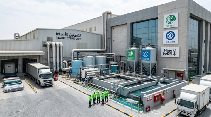 Tekstil fabrikası ve boyahane tesisinde ISO 14001 çevre ve ISO 45001 İSG yönetim sistemleri arıtma ünitesi